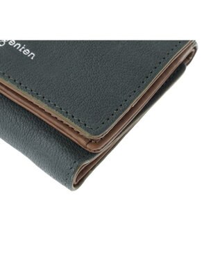 genten 【新型】フレスコ 三つ折り財布 グリーン