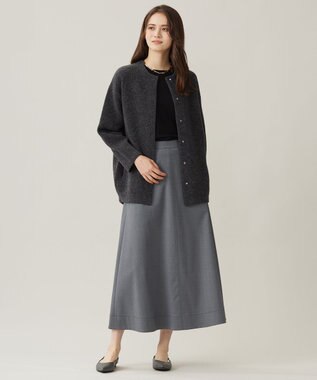 自由区 S 【洗える】ブークレーニット アウター スレート