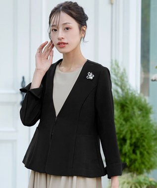 Tiaclasse 【ストレッチジョーゼット】フレアジャケット