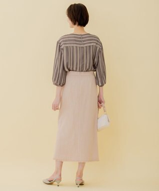 自由区 L 【セット可】ラミーブッチャー ストレートシルエットスカート ピンク系