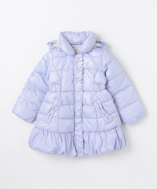 ANY KIDS 【フード取り外し/洗濯機可能】Aラインコート サックスブルー