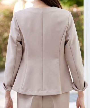 Tiaclasse L 【ストレッチジョーゼット】フレアジャケット グレージュ