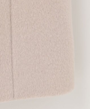 J.PRESS LADIES L アンゴラビーバー ノーカラーコート ベージュ系