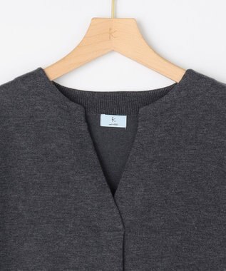 組曲 L キーネックニット ワンピース グレー系