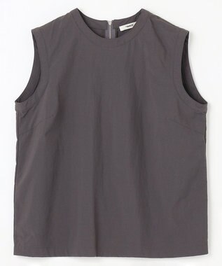 NAVE 【ReNAVE・洗える/撥水加工/接触冷感/UVケア/セットアップ】ナイロンタスラン ノースリブラウス グレー系