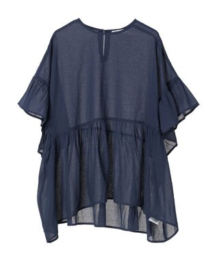 CRAFT STANDARD BOUTIQUE ウ゛ィンテージボイルティアード切替ブラウス Deep Blue