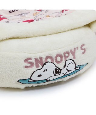 PET PARADISE スヌーピー  寝袋 丸型 《うたたね柄》 S  超小型犬 径50cm ベージュ