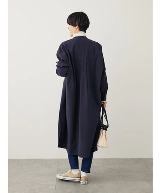 AMERICAN HOLIC バンドカラーシャツワンピース Navy