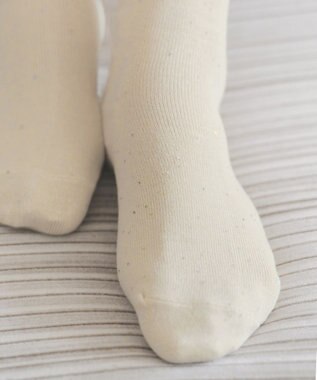 Tiaclasse スパンコールラメソックス アイボリー