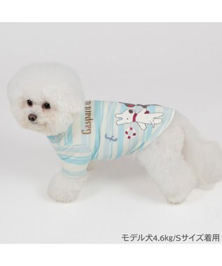PET PARADISE リサとガスパール   接触冷感 Ｔシャツ 《マリン柄》小型犬 ブルー