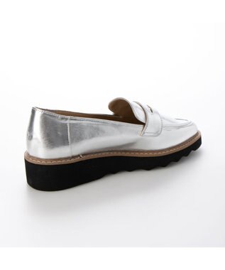 MODE ET JACOMO <carino>【レイン】ポインテッドコインローファー シルバー