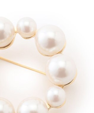 23区 【APPLAUDIR】パールサークル ブローチ ゴールド系