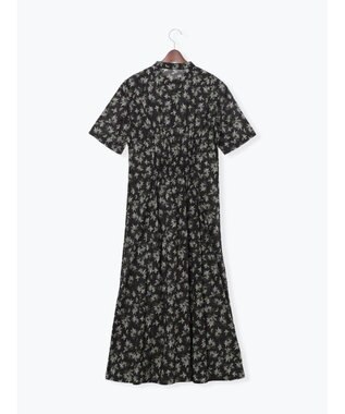 Te chichi 【LIBERTY FABRICS】ウエストタックワンピース ブラック