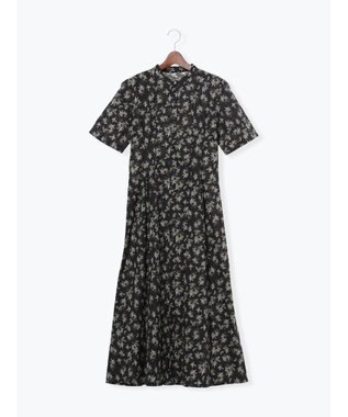 Te chichi 【LIBERTY FABRICS】ウエストタックワンピース ブラック