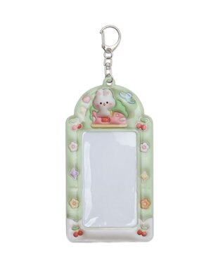 WEGO 【痛バ＆推し活グッズ】ぷっくりアニマルカードホルダーキーホルダー グリーン