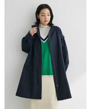 Green Parks 花粉防止　袖タックコート Navy