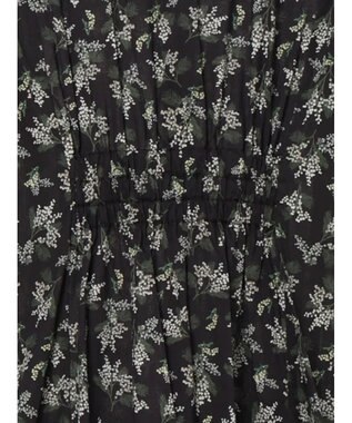 Te chichi 【LIBERTY FABRICS】ウエストタックワンピース ブラック