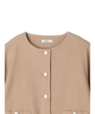 earth music&ecology 金釦スラブカーディガン Beige