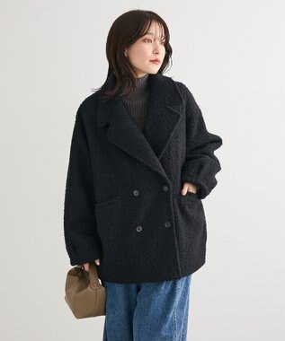 Green Parks ブークレＰコート Dark Navy