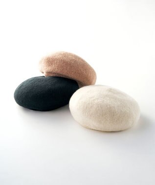 MOONBAT バスクリブ付きベレー帽 ブラック