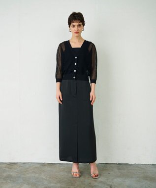 GRACE CONTINENTAL メッシュニットカーディガン