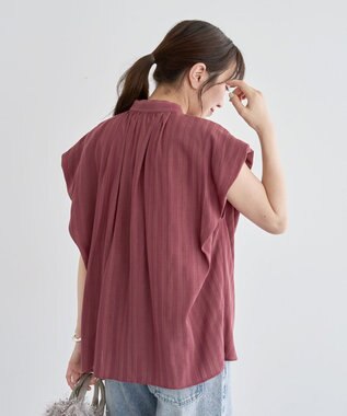 Green Parks ・ＥＬＥＮＣＡＲＥ　ＤＵＥ　ボウタイフレンチブラウス Pink