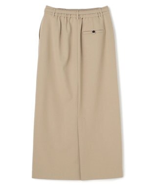 UNFILO L ウールライク Iラインスカート ベージュ