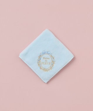 Maison de FLEUR リボンフレーム刺繍タオルハンカチ