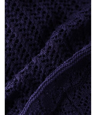 Green Parks すかし柄ロングベスト Blue