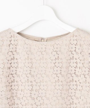 23区 【APPLAUDIR】オプティカルフラワーレース ドレス ベージュ系