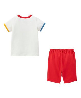 MIKI HOUSE HOT BISCUITS 【80-120cm】 ビーンズ ルームウェア 上下セット 白