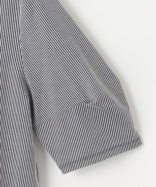 23区 【洗える】ライトリンクルジャージー カットソー オフ×ネイビー