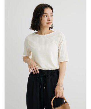 Green Parks ５分袖カットリブプルオーバー