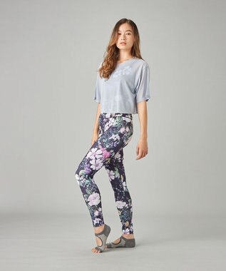 Chacott シアーリブバッククロスTシャツ ヒヤシンス