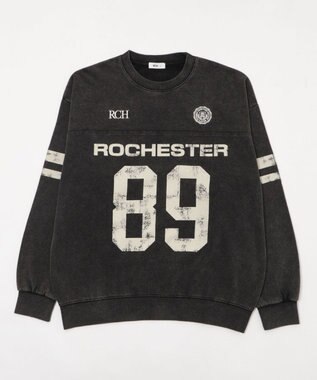 WEGO 【ユニセックス着用ITEM】ケミカルウォッシュナンバリングプルオーバー ブラックその他