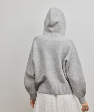 GRACE CONTINENTAL ガーターニットパーカー グレー