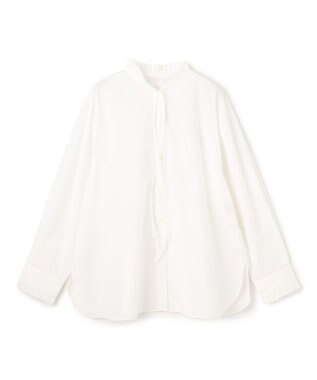 フリルネック ブラウス