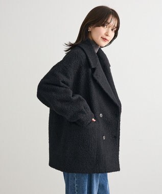 Green Parks ブークレＰコート Dark Navy