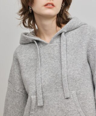 GRACE CONTINENTAL ガーターニットパーカー グレー