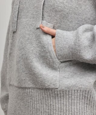 GRACE CONTINENTAL ガーターニットパーカー グレー