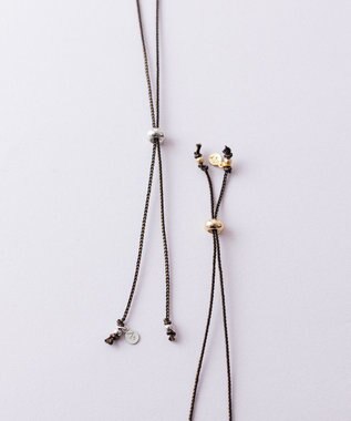 Pisceans ムーンディスク×くみひもネックレス マットシルバー