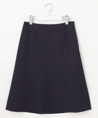 J.PRESS LADIES L 【洗える】T/Rアルガンシルク フレア スカート ネイビー系