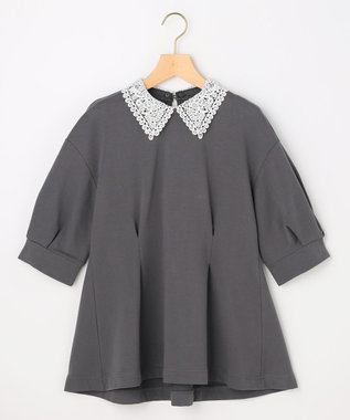 組曲 【先行予約・2WAY】レース襟フレンチテリーフレア カットソー