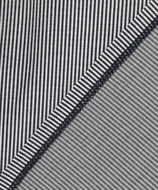 23区 【洗える】ライトリンクルジャージー カットソー オフ×ネイビー