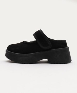 WEGO ムートンタッチメリージェーンシューズ ブラック