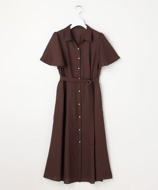 ANY SIS スムージーポリエステル ワンピース ブラウン