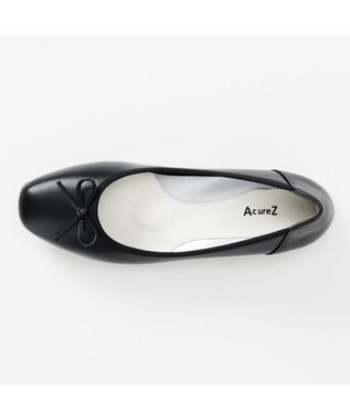 AcureZ オトナのリボンバレエ「母趾にやさしい美パンプス」 ブラック