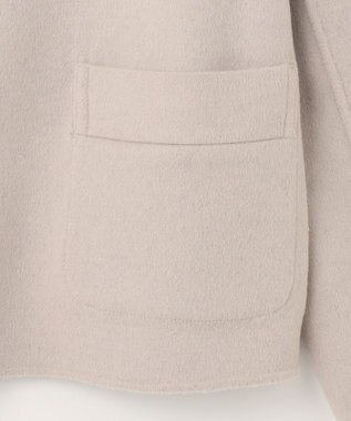 J.PRESS LADIES 【リバーシブル】ウールナイロンリバー スタンドカラー コート ライトグレー×ベージュ系