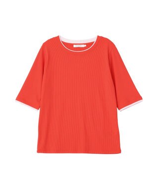AMERICAN HOLIC シアーリブ配色プルオーバー Red