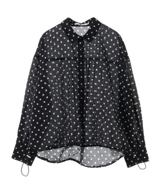 AMERICAN HOLIC ドットドロストシャツ Black